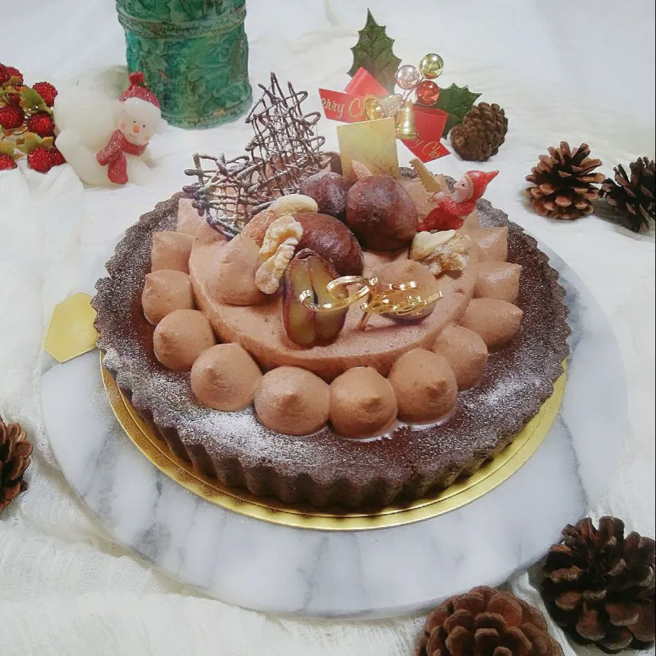 濃厚チョコクリームケーキの２段チョコレートタルト🎄🎄|sakurakoさん