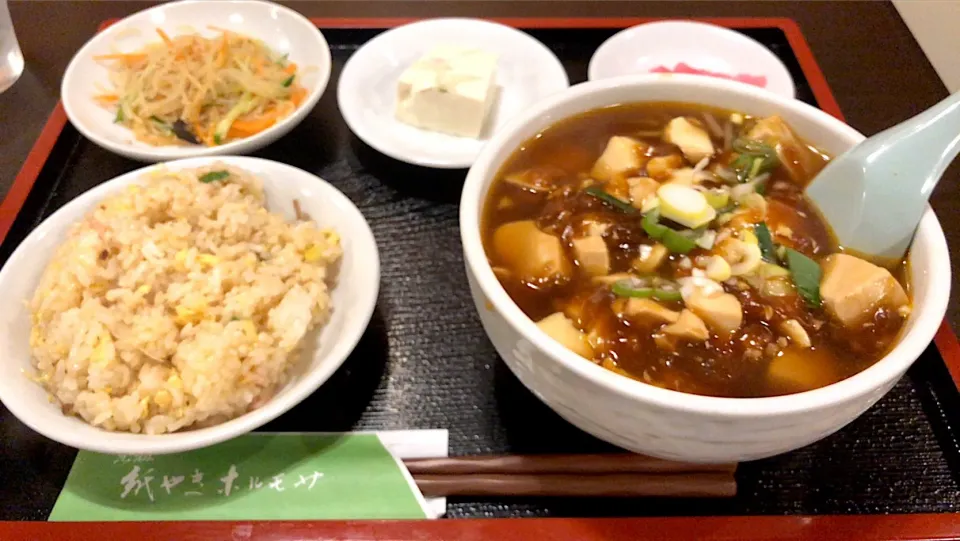 【ミニセット】麻婆麺+半チャーハンを頂きました。|momongatomoさん