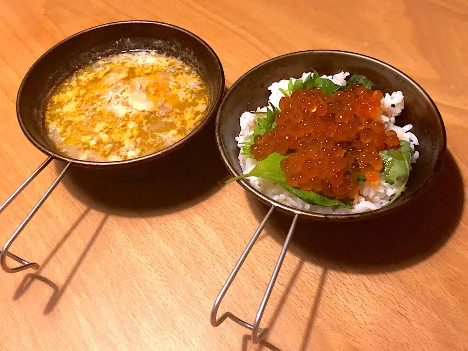 タラの白子の味噌汁とイクラ丼|角康広さん