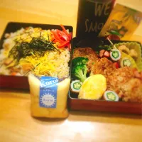 Snapdishの料理写真:つくねand山菜炊き込みご飯|みなっくまさん