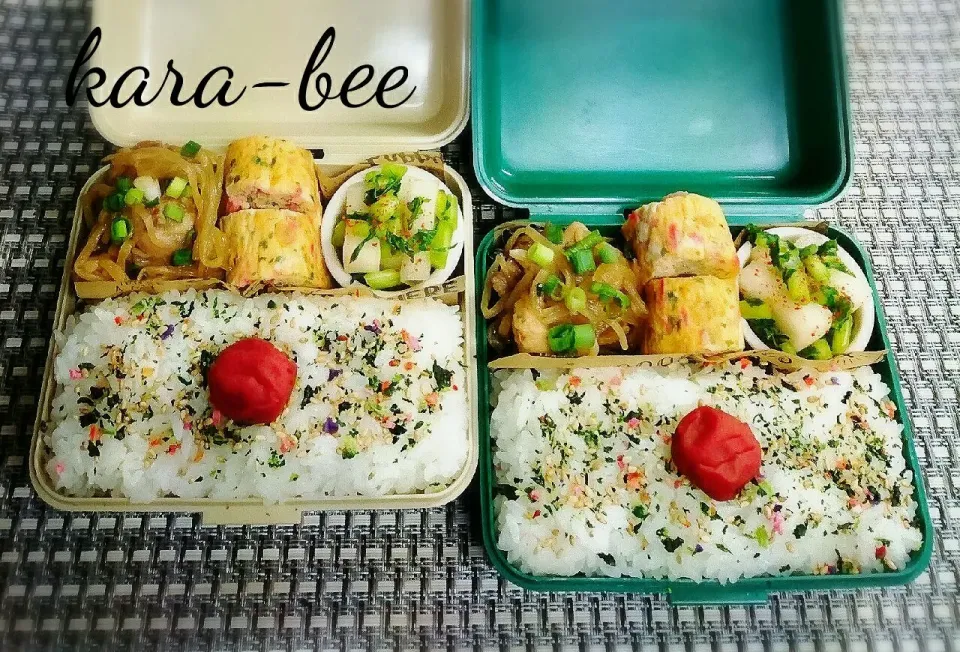 母とムスコのラブラブおソロ♡良妻風鶏もやし炒め弁当|からあげビールさん