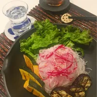 Snapdishの料理写真:大根サラダ #ひとりご飯 # #あるもので|コロ助さん