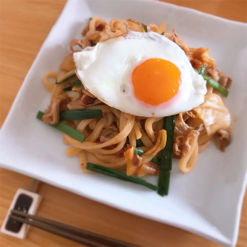 豚キムチうどん(๑•🐽•๑)お昼ごはん|サチャンさん