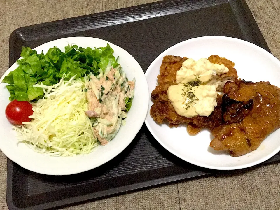 Snapdishの料理写真:旦那ちゃん晩御飯(๑˃̵ᴗ˂̵)|ちゃびきゅさん