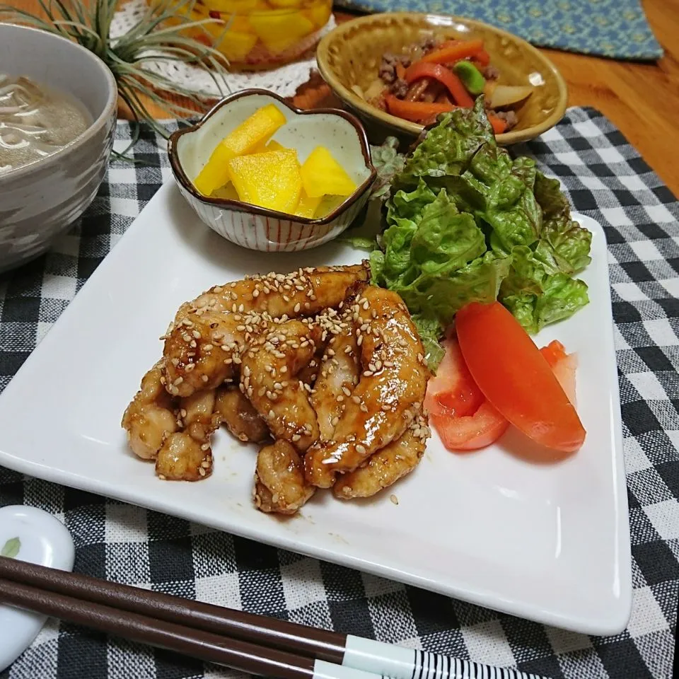 Snapdishの料理写真:驚くほど柔らかい鶏胸肉🍗甘辛チキン|とまと🍅さん