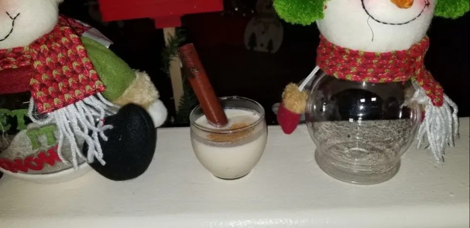 Snapdishの料理写真:Puerto Rican Egg Nog made with coconut  cinnamon. Very Tasty.|Frank Ortizさん