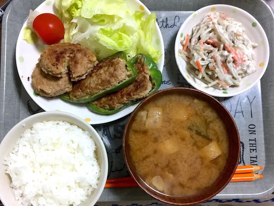 ハンバーグ定食風！|あんこさん