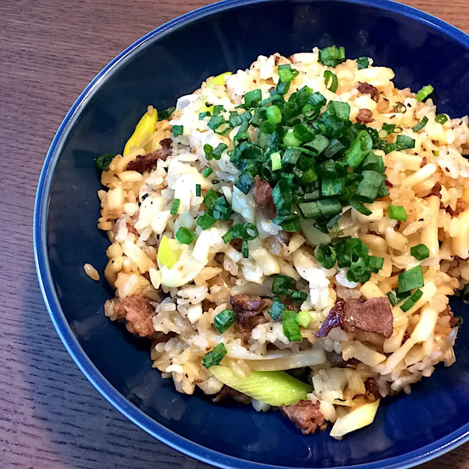 そば飯ならぬうどん飯|モスグリーンさん