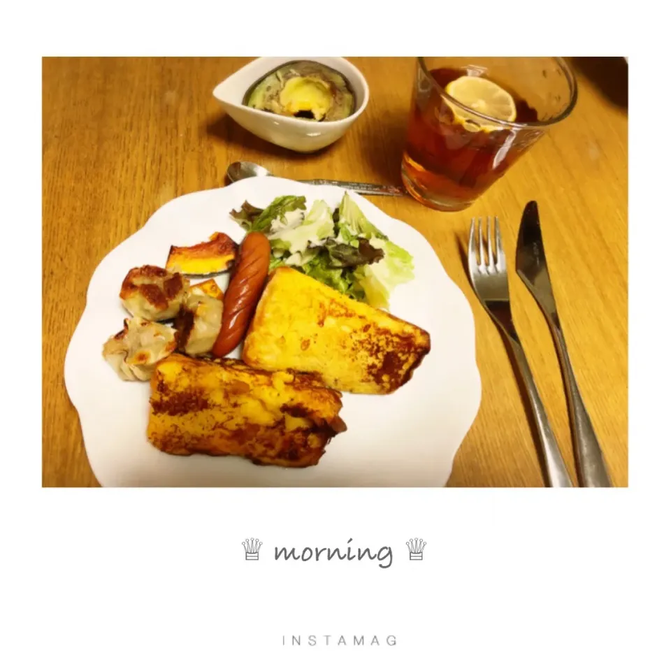 Snapdishの料理写真:昨日の朝ごぱん。|aki_puさん