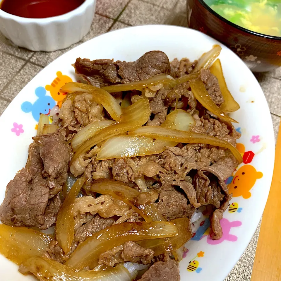 昨日の晩御飯#牛丼#おうちごはん#夕飯 #dinner #gyudon #|Sakuraさん