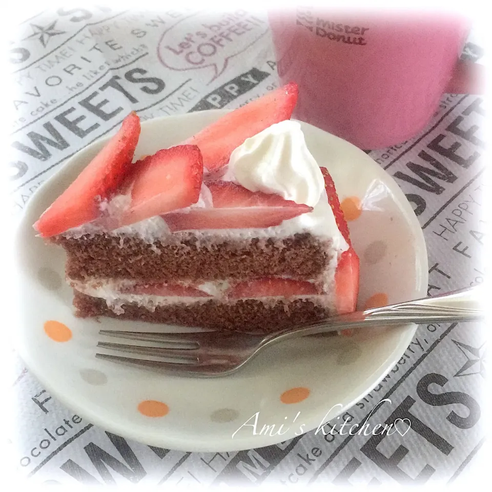 あみさんの料理 イチゴのデコレーションケーキ🍓🎂|あみさん