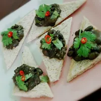 Curried Black Bean Crostini #superdelicious!💓|🌼 Pooja's Kitchenette 🌼さん