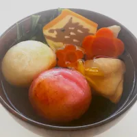 わが家のお雑煮 #フライングお雑煮 #来客と一緒に #主人がお雑煮を好きすぎる