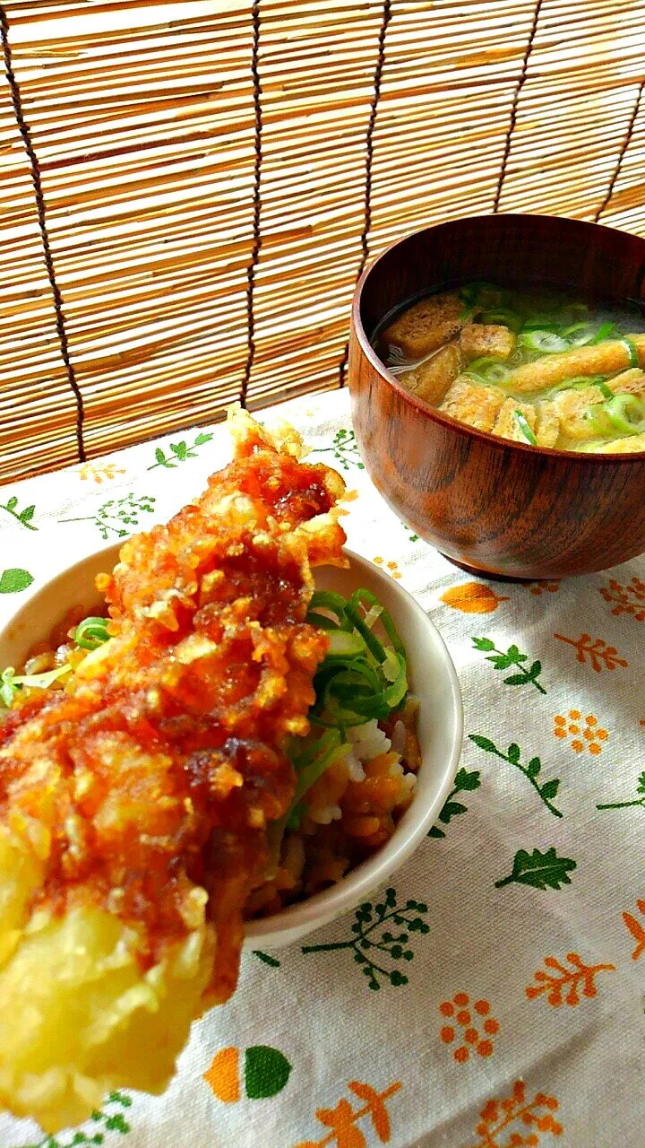 天丼　海老のをね
ｼﾞｨｨ──(｡￢д￢｡)──ｯスーパーで買いました💦|みるくここあさん