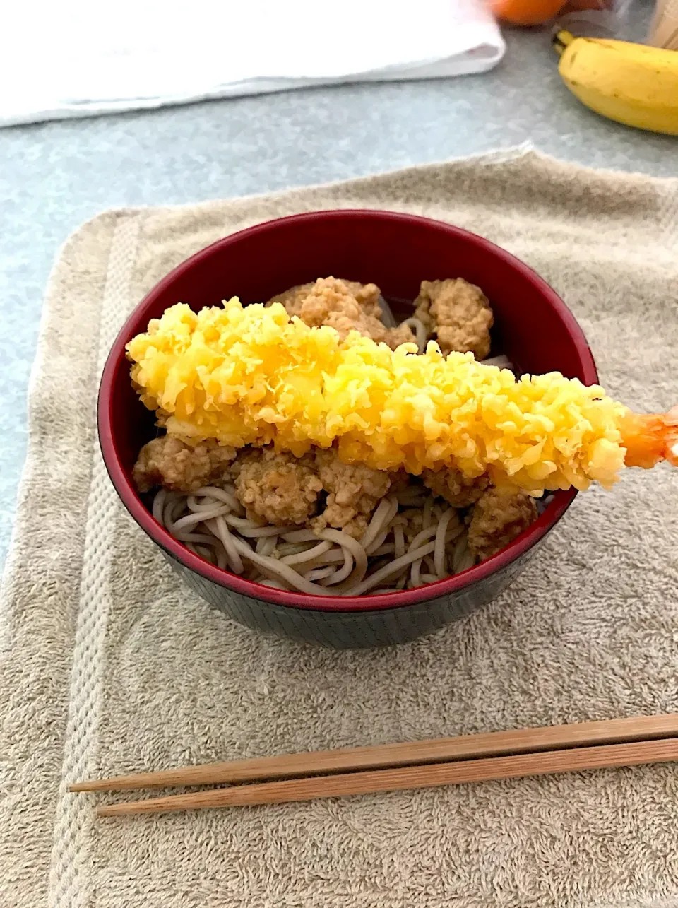 来年は羽ばたけるように。鶏団子入り年越し蕎麦|skymogu♪さん