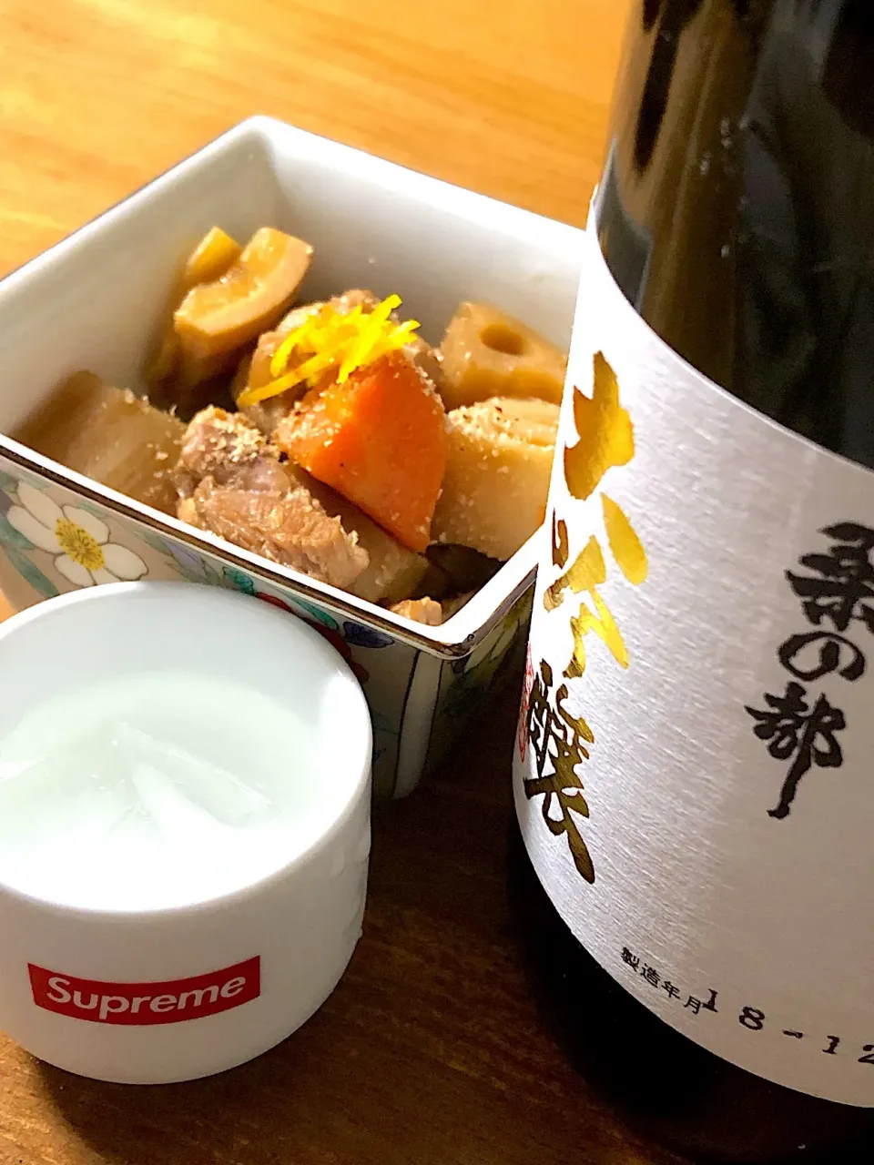 ちょこっと💦つまみ食い飲み💦筑前煮 桑の都 大吟醸|sudachiさん