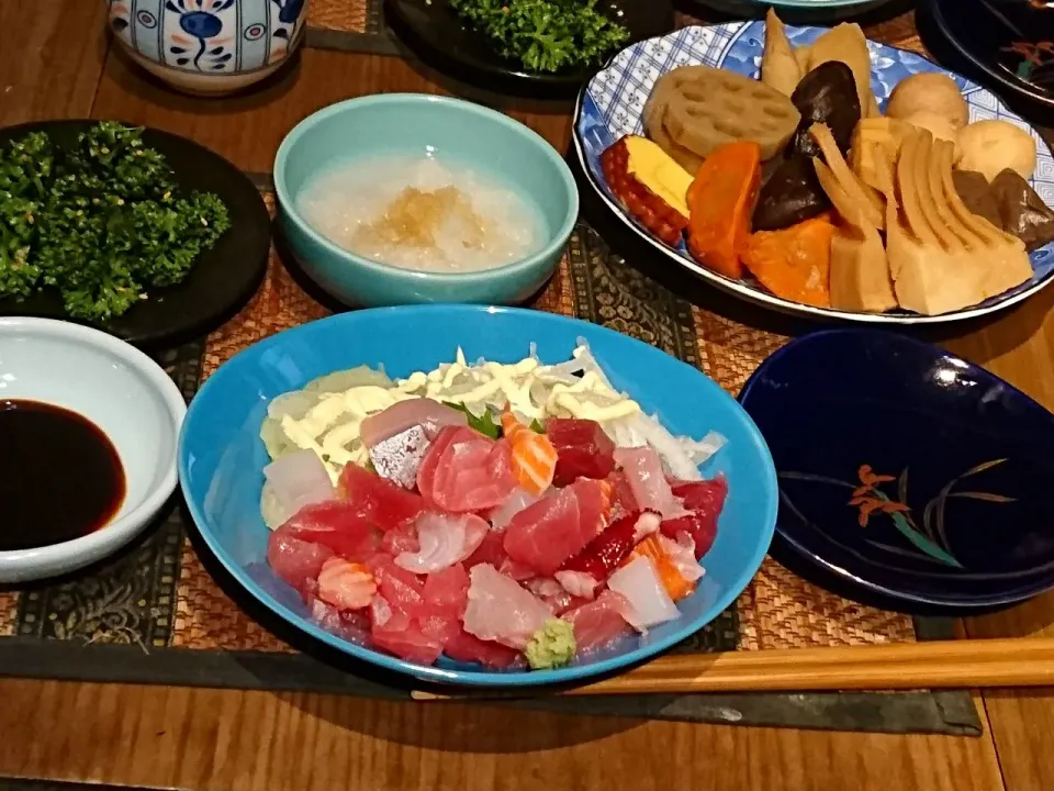 お刺身&煮物|まぐろさん