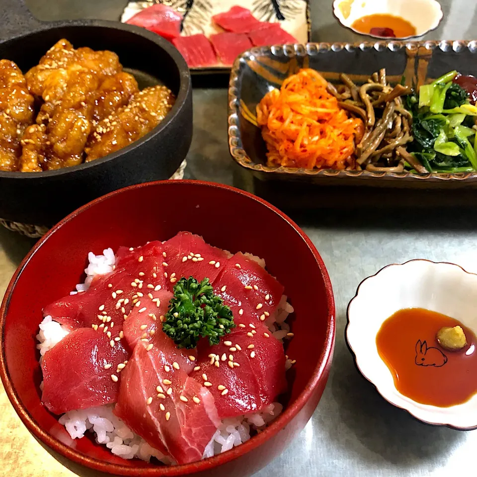 本鮪の小丼で軽めの晩ごはん😋|nao子さん