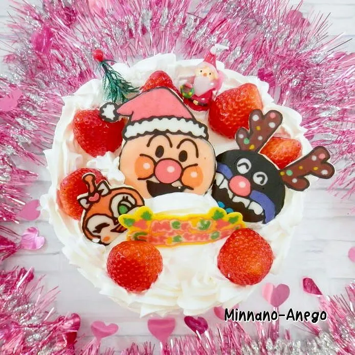 アンパンマンのクリスマスケーキ
 #キャラチョコ|みんなのあねごさん