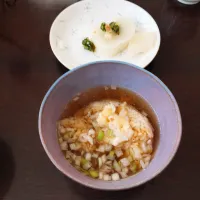 チーズ焼きおにぎり&スープ❤️|ゆゆさん