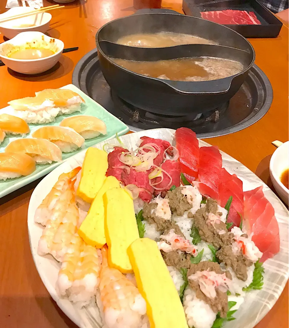 Snapdishの料理写真:孫ちゃん一家と新年会夜の部 外食|シュトママさん