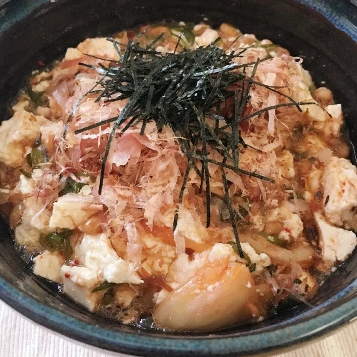 ダイエット丼 #豆腐  #めかぶ  #納豆 #キムチ|❁❁❁さん