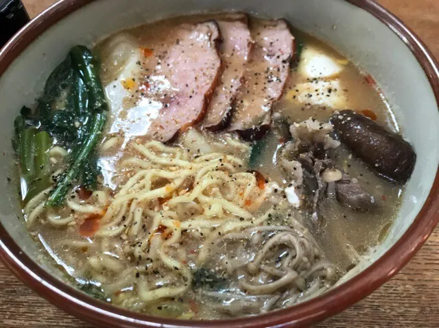 Snapdishの料理写真:#マルちゃん正麺 🍜、豚骨醤油味❗️ (•◡•〟)✨|サソリさん