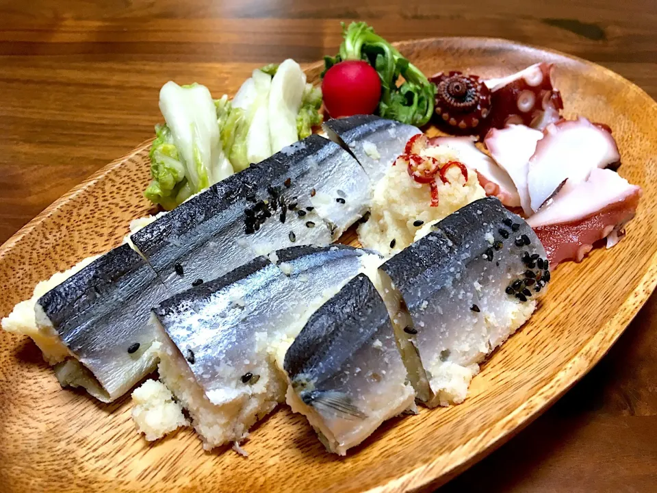 サンマの卯の花漬🐟🌼 白菜漬け添えて🥬|ぱぴこ家さん