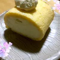 Snapdishの料理写真:栗きんとんでロールケーキ✨|はやてさん