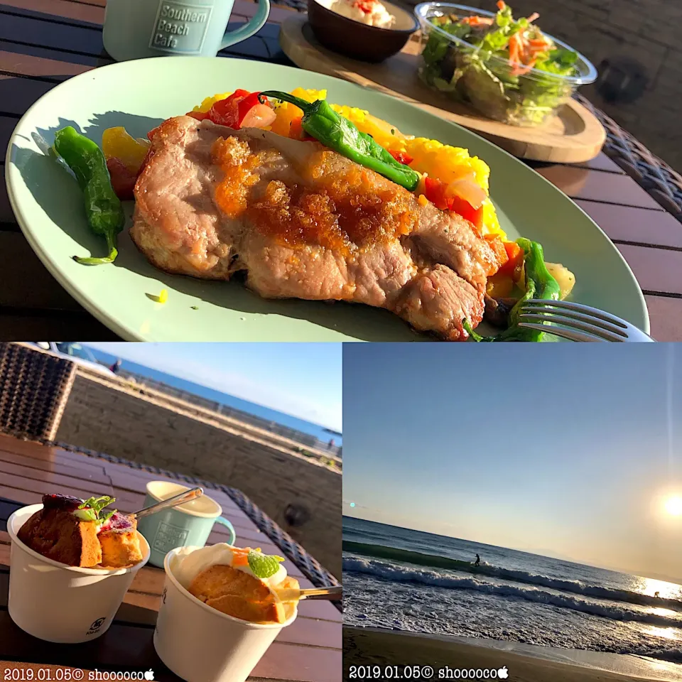 娘と海辺カフェランチ|shoooocoさん