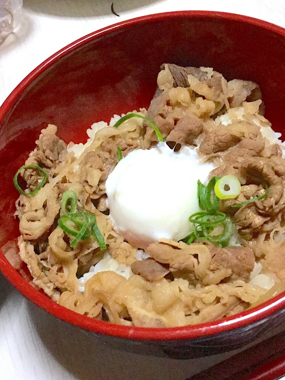 Snapdishの料理写真:旦那作牛丼〜温玉のせ|Ayaさん