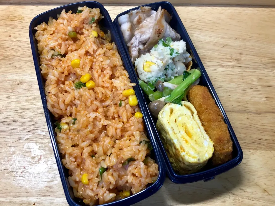 カニクリームコロッケ 弁当|弁当 備忘録さん