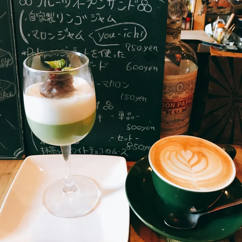 抹茶とホワイトチョコのムース                                                                   マロンラテ🌰☕️|ちゃみこさん