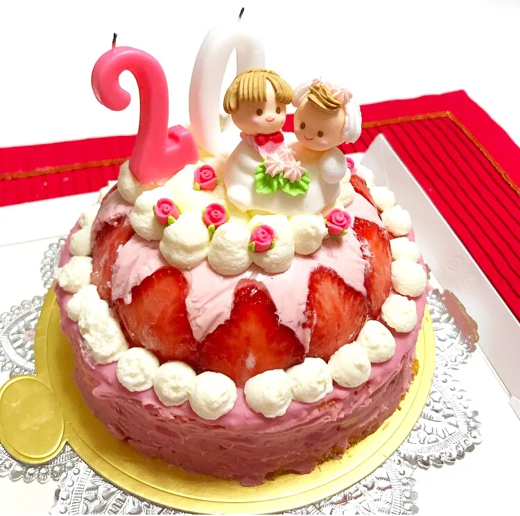 20th wedding anniversary cake|まいさん