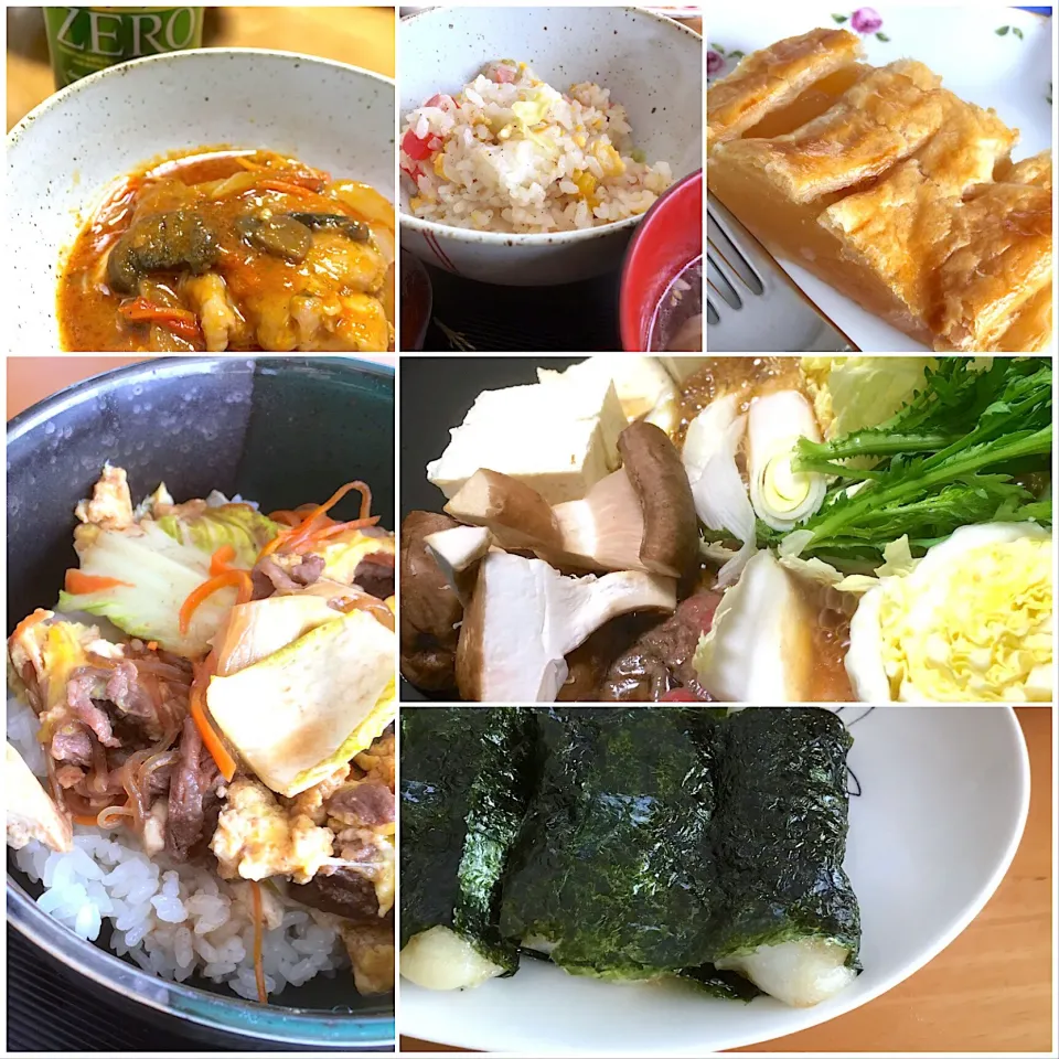 🎍三が日過ぎに作ったお料理をまとめてみました
#すき焼き からの #牛すき丼
#レタスチャーハン
#いそべ餅
#鶏肉のトマト煮 
#アップルパイ|Yu Yu mamaさん