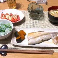 Snapdishの料理写真:七草粥と鯖の塩焼き|shioriさん