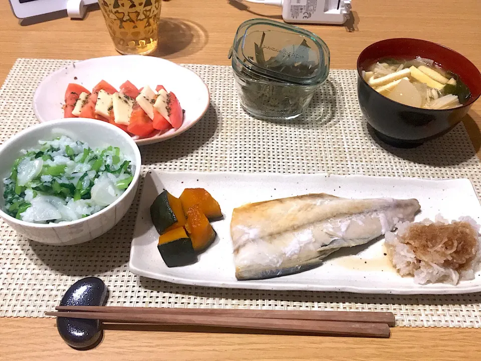 Snapdishの料理写真:七草粥と鯖の塩焼き|shioriさん