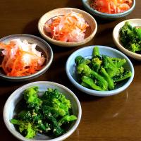 紅白なますと菜花の胡麻和え