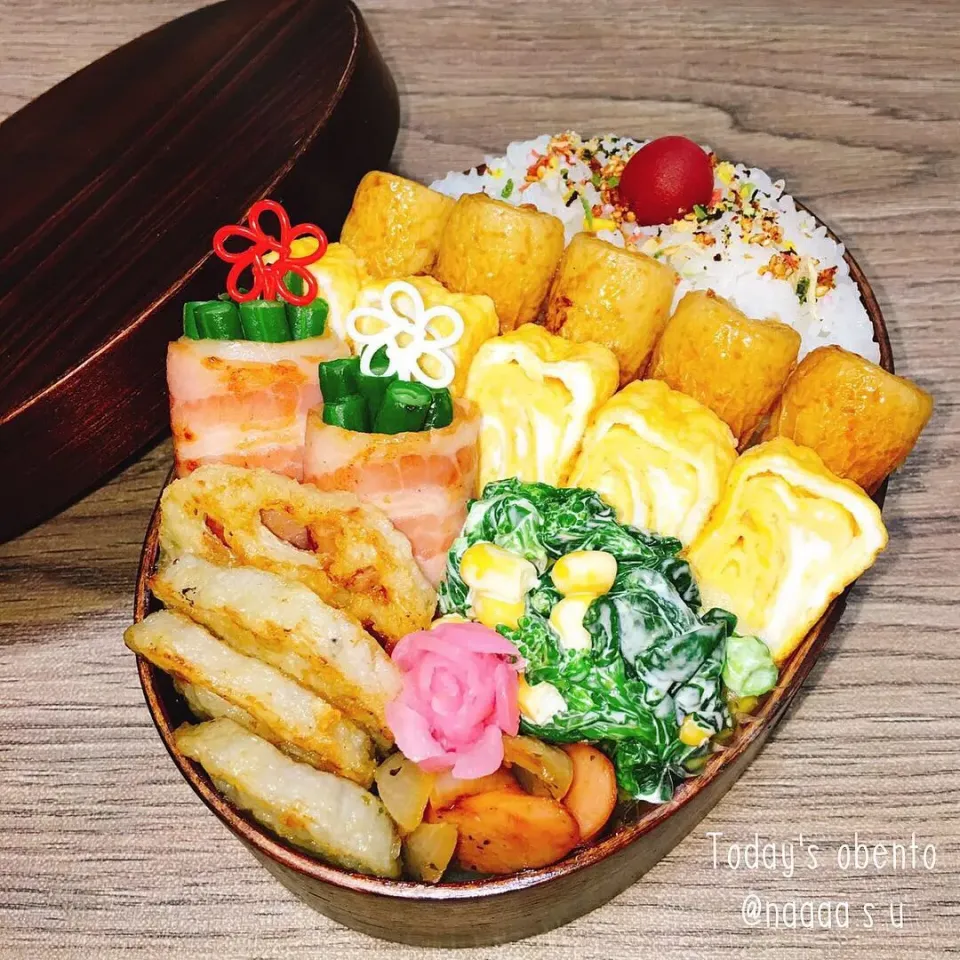 Snapdishの料理写真:ちくわ弁当⁉️⁉️⁉️|なちるんるんさん