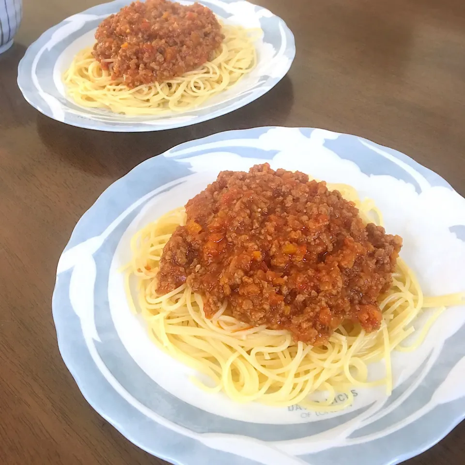 何て事ないミートソース〜今日のお昼ご飯
〜|あっつさん