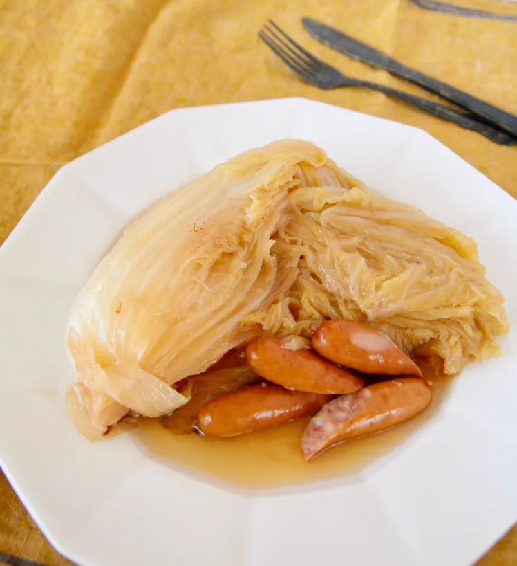 まあやちゃんに教わった！             
どかんと白菜とハムの蒸し煮|志野さん