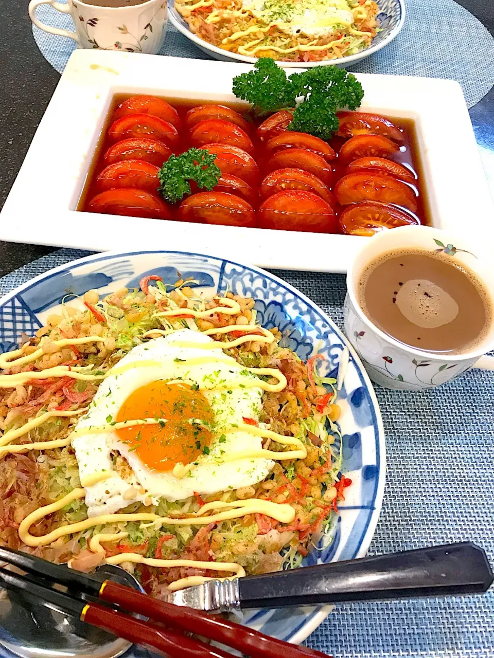 新しい♪♪【美味しいお好みサラダ】 | ❧❧ めるぼちゃんお料理作ってみました。 お好み焼かない温サラダとヨッチャンさんのトマトサラダ|シュトママさん