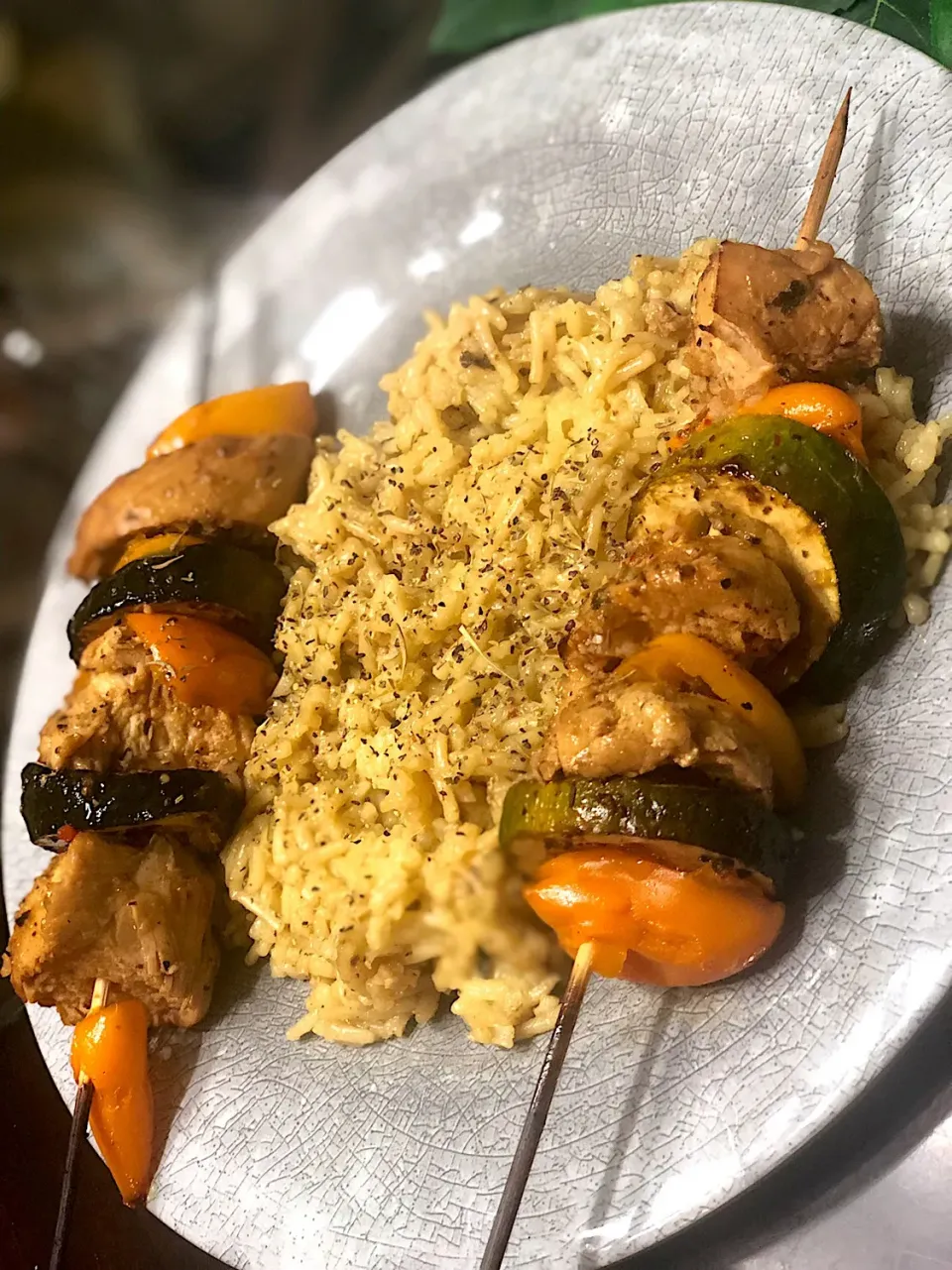 Balsamic chicken breast and zucchini shish kabobs|Tawanjaさん