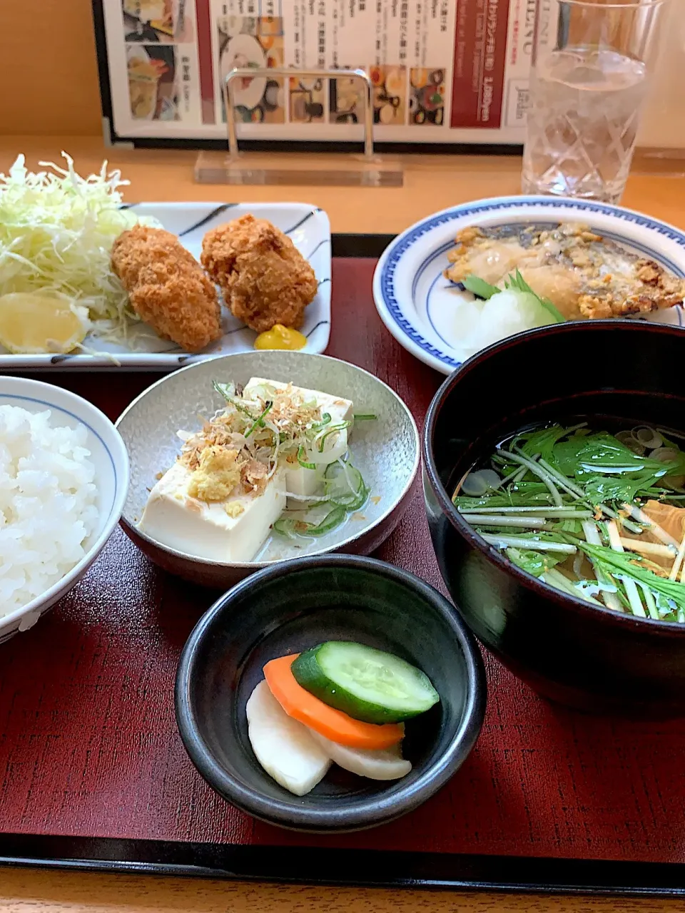 鰆味噌焼き/広島産カキフライ/冷奴/温うどん|山内博之さん