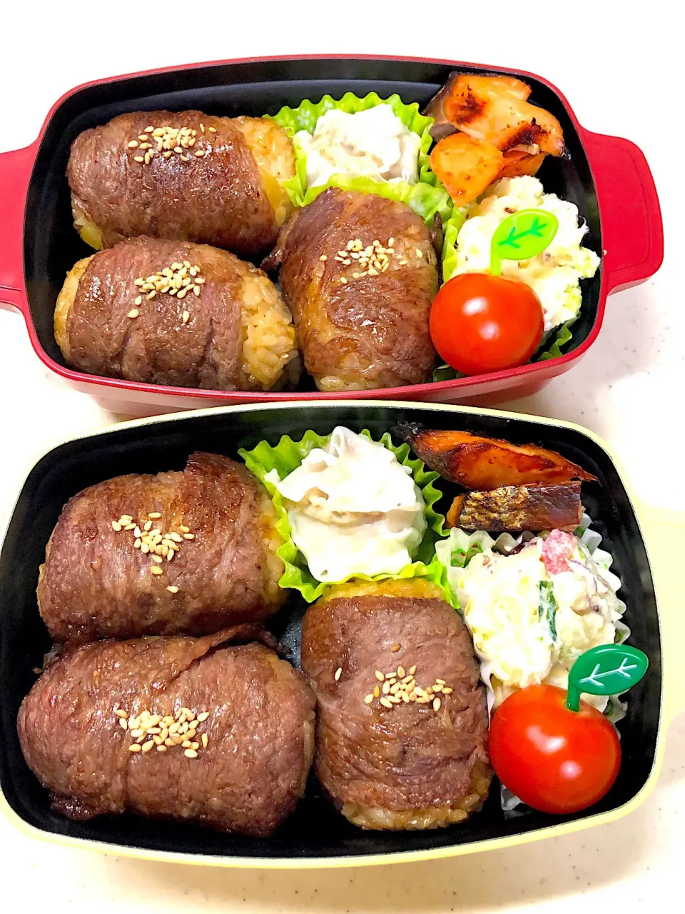 肉巻きおにぎり弁当|teteさん