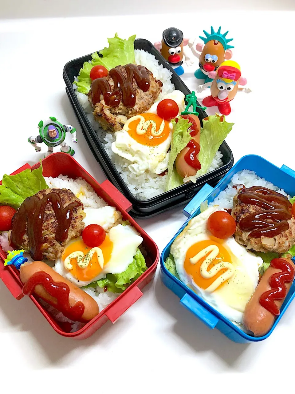 ロコモコ弁当🍱|三姉妹のママさん