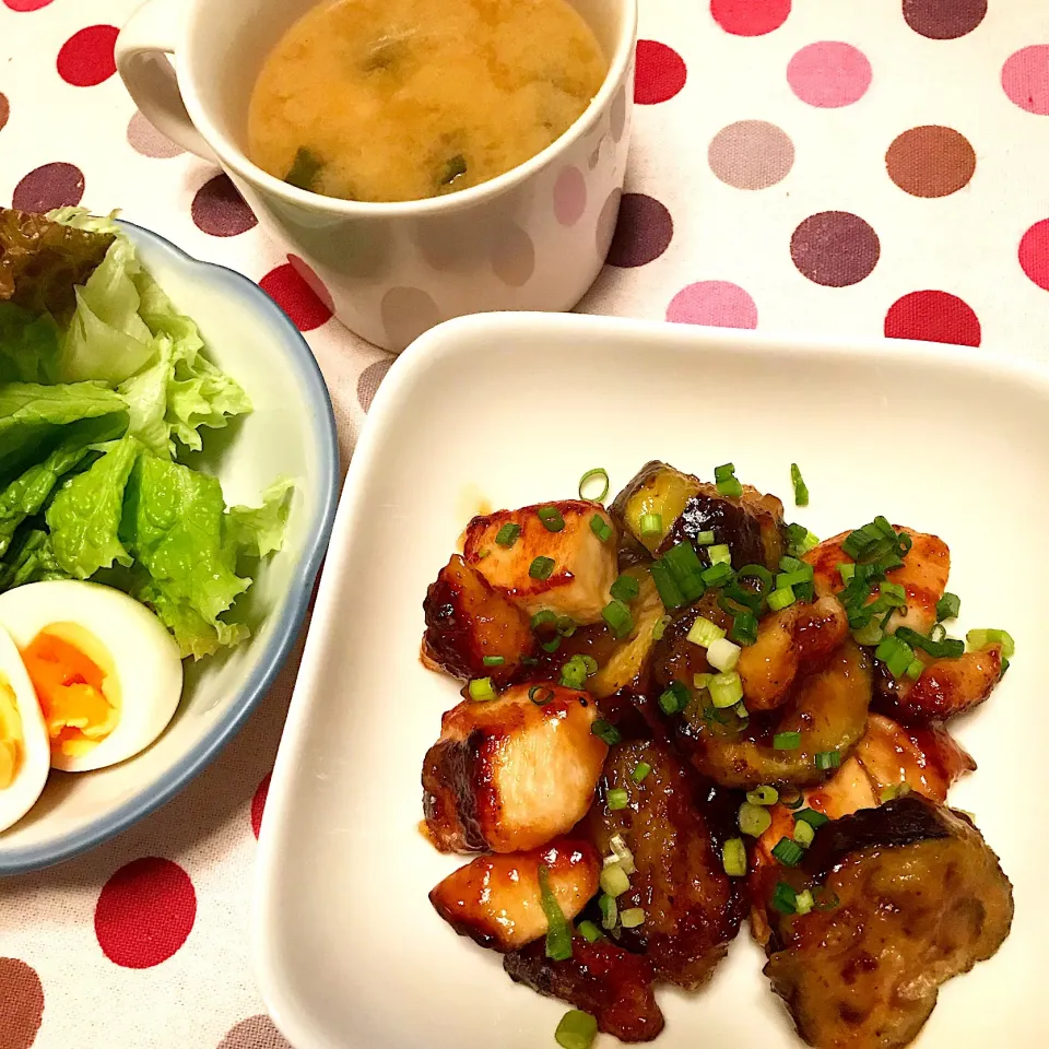 なすと鶏肉の生姜焼き♡|まゆかさん