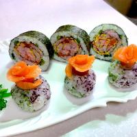 春のデコ寿司プレート