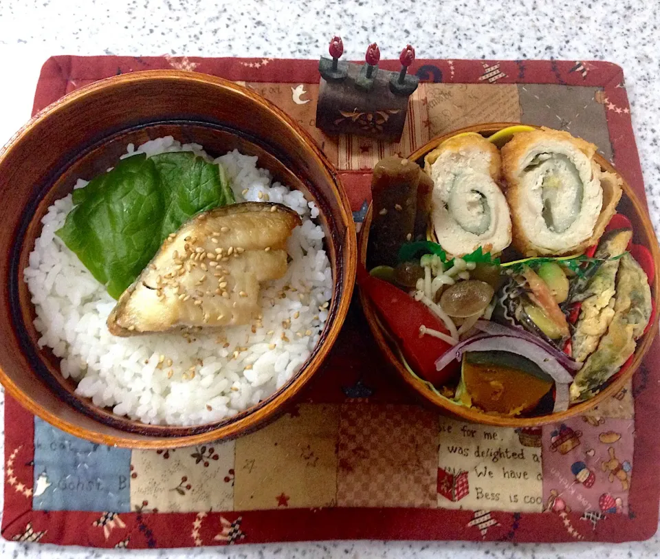 今日のお弁当😊 #丸弁当  #地味弁当  #夫弁当  #わっぱ弁当|naonaomimichanさん