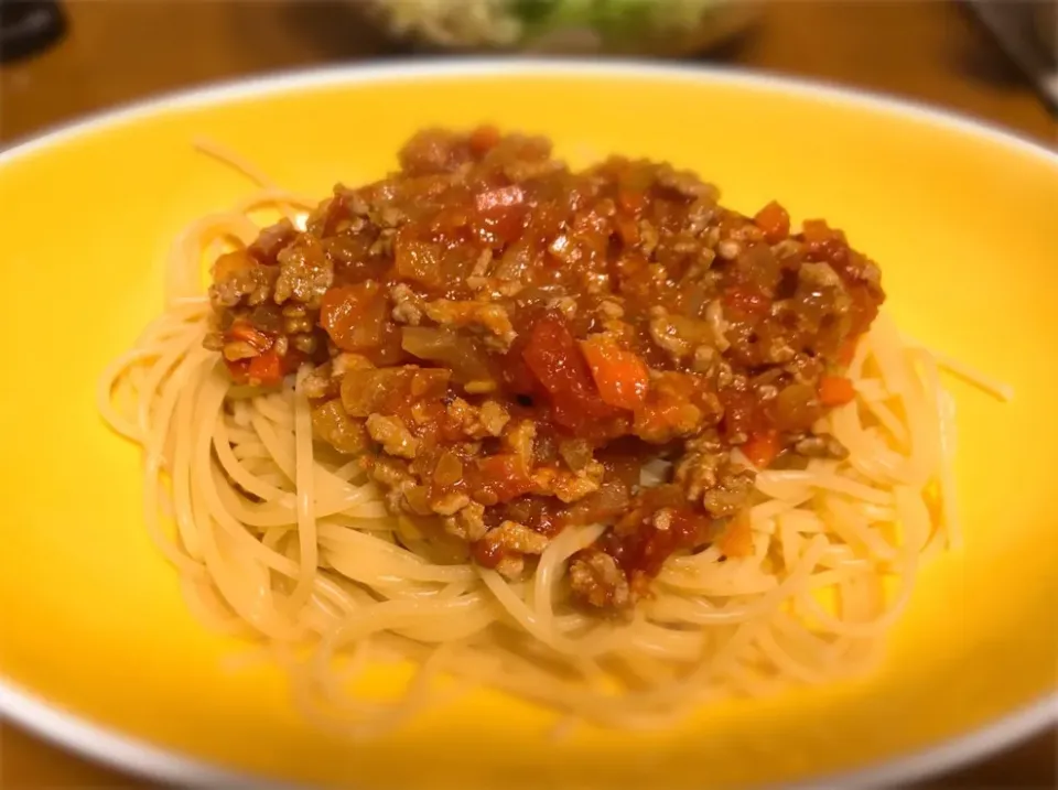 今晩のごはん☆ミートスパゲティ☆|きょんはむさん